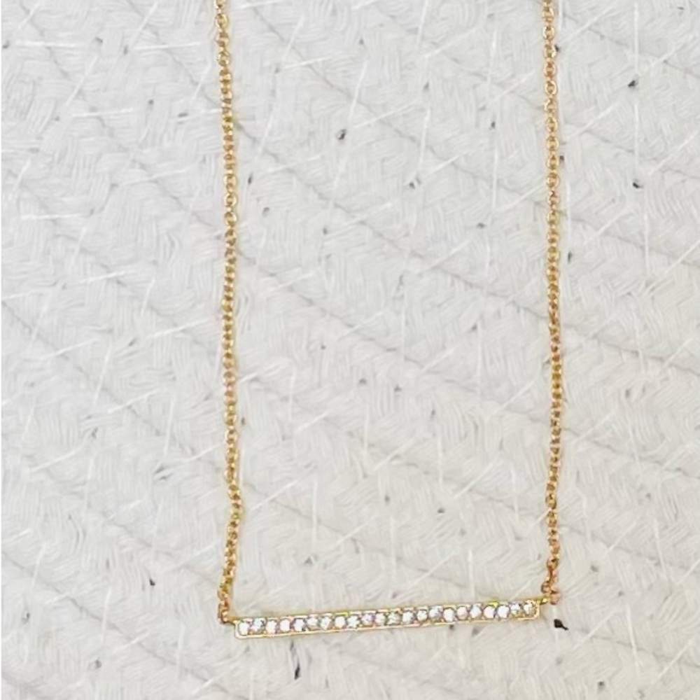 Nadri Cubic Zirconia Bar Pendant Necklace
